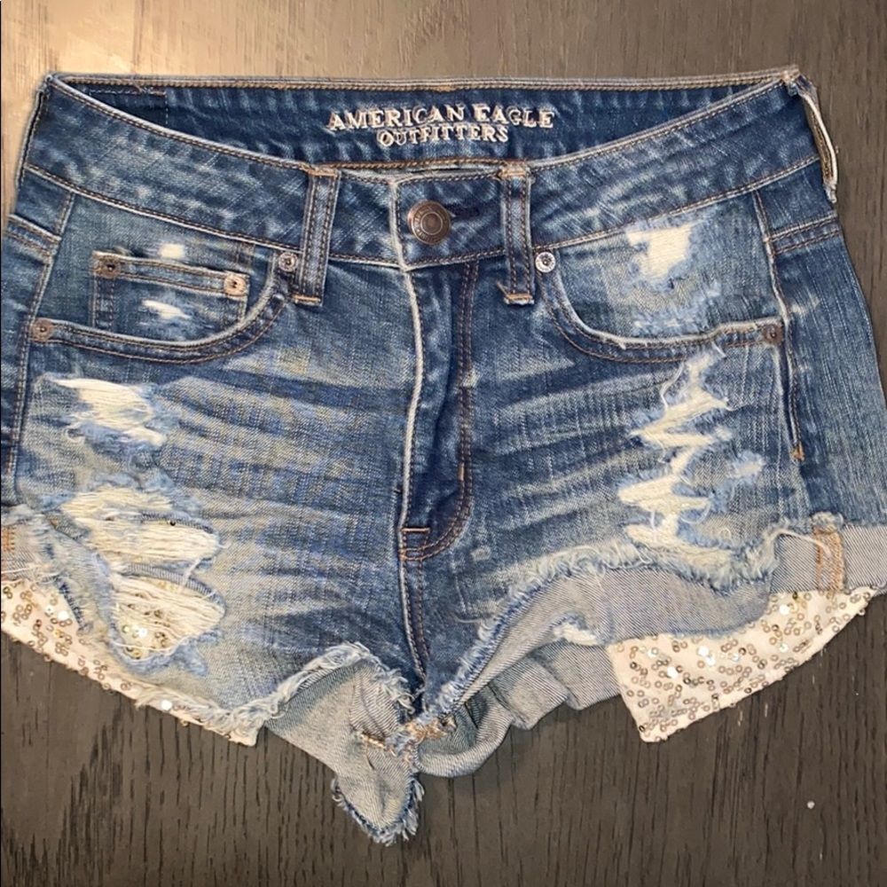 American Eagle Festival HiRise Stretch Denim Short